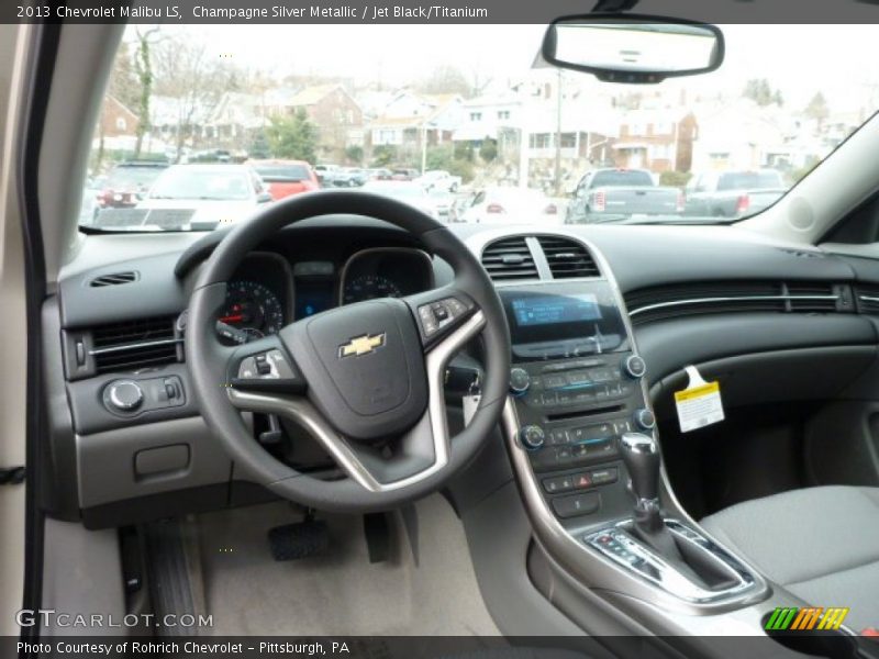 Champagne Silver Metallic / Jet Black/Titanium 2013 Chevrolet Malibu LS