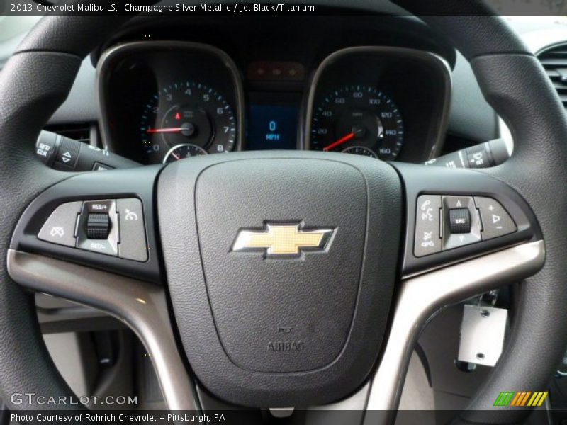 Champagne Silver Metallic / Jet Black/Titanium 2013 Chevrolet Malibu LS