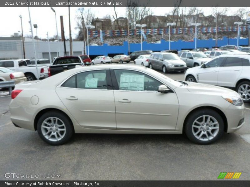 Champagne Silver Metallic / Jet Black 2013 Chevrolet Malibu LT