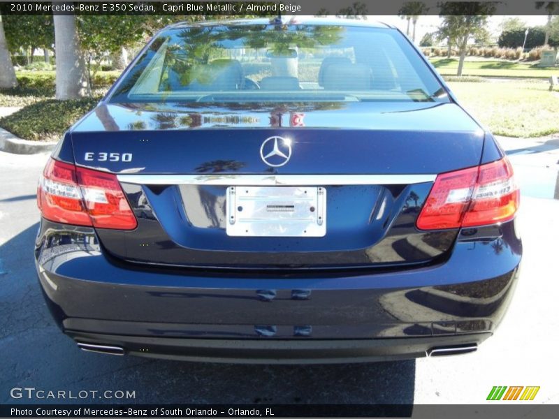 Capri Blue Metallic / Almond Beige 2010 Mercedes-Benz E 350 Sedan