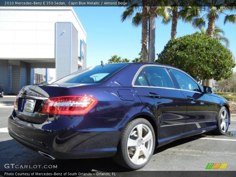 Capri Blue Metallic / Almond Beige 2010 Mercedes-Benz E 350 Sedan
