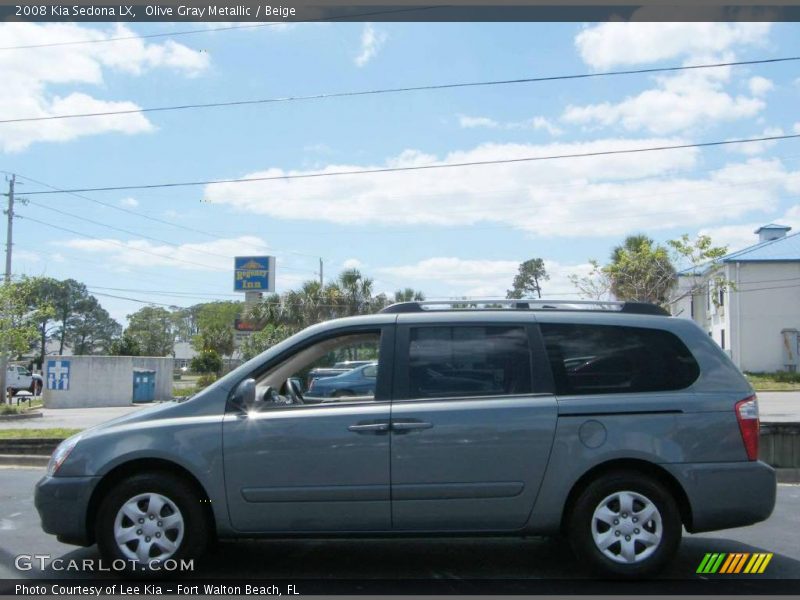 Olive Gray Metallic / Beige 2008 Kia Sedona LX