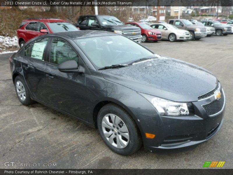 Cyber Gray Metallic / Jet Black/Medium Titanium 2013 Chevrolet Cruze LS