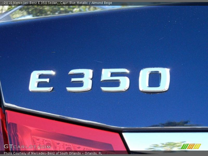 Capri Blue Metallic / Almond Beige 2010 Mercedes-Benz E 350 Sedan