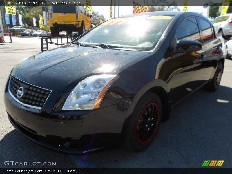 Super Black / Beige 2007 Nissan Sentra 2.0