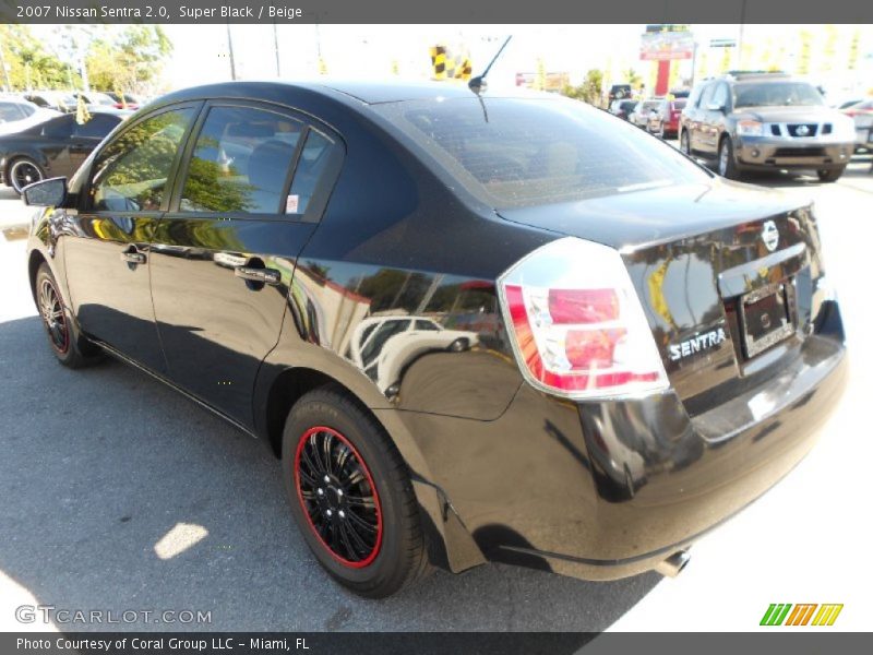 Super Black / Beige 2007 Nissan Sentra 2.0