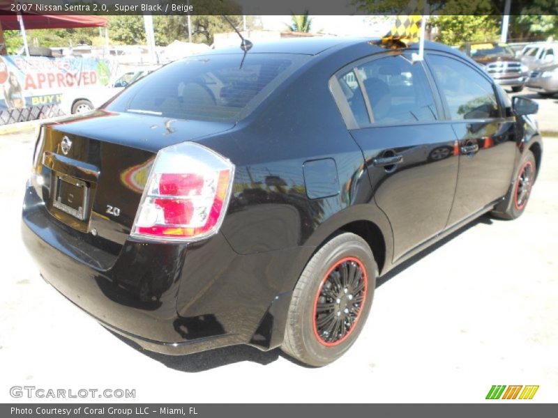 Super Black / Beige 2007 Nissan Sentra 2.0