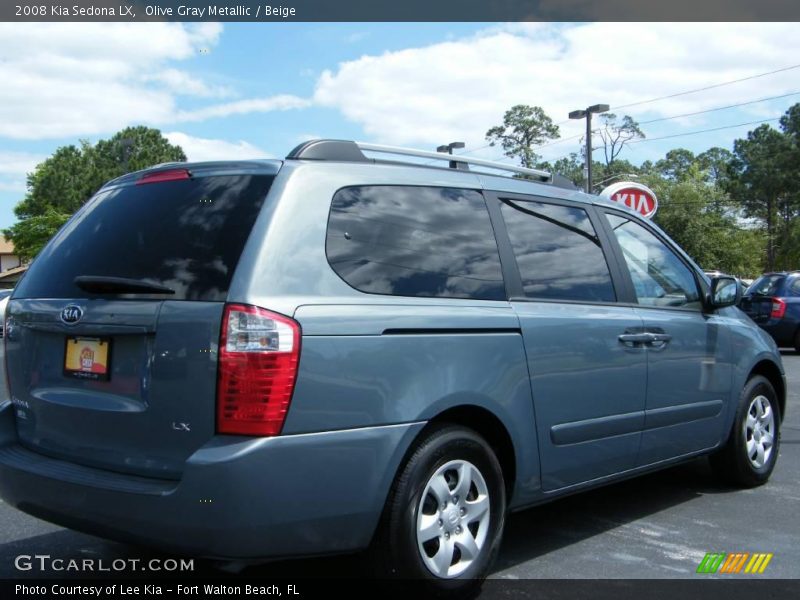 Olive Gray Metallic / Beige 2008 Kia Sedona LX