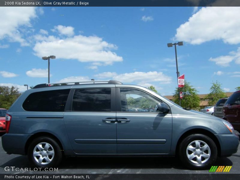 Olive Gray Metallic / Beige 2008 Kia Sedona LX