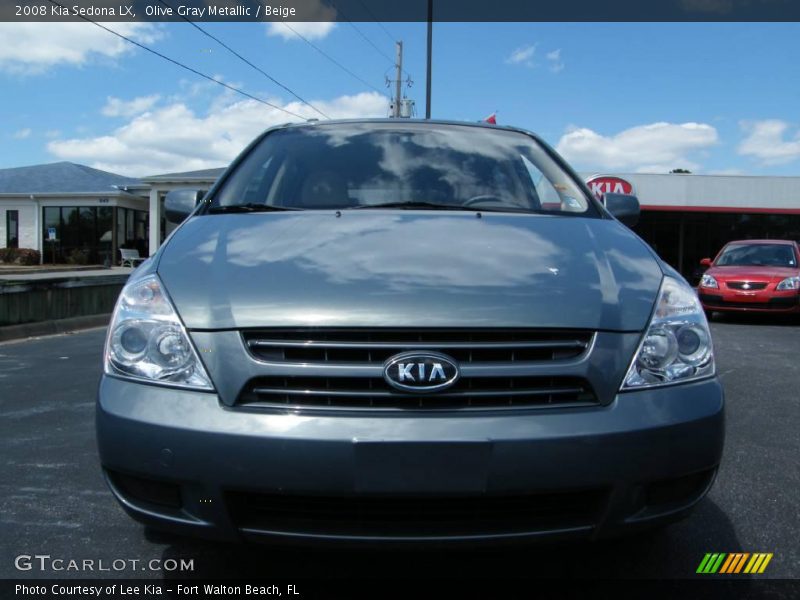 Olive Gray Metallic / Beige 2008 Kia Sedona LX