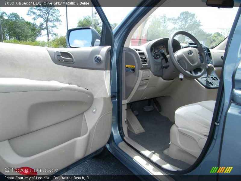 Olive Gray Metallic / Beige 2008 Kia Sedona LX