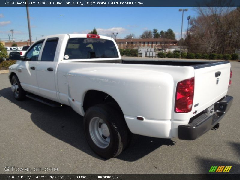 Bright White / Medium Slate Gray 2009 Dodge Ram 3500 ST Quad Cab Dually