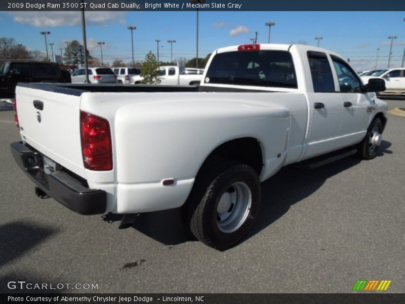 Bright White / Medium Slate Gray 2009 Dodge Ram 3500 ST Quad Cab Dually