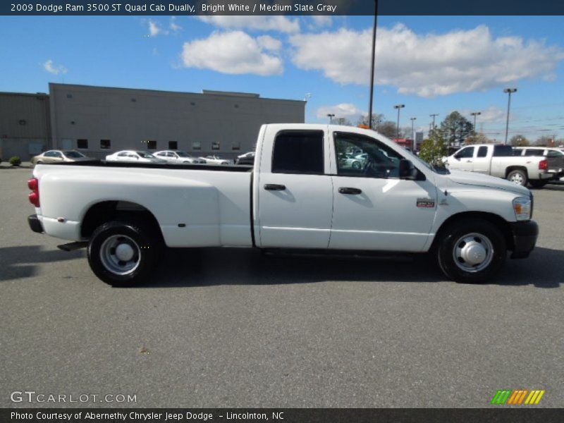 Bright White / Medium Slate Gray 2009 Dodge Ram 3500 ST Quad Cab Dually