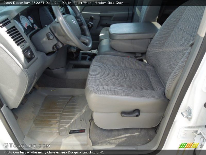 Bright White / Medium Slate Gray 2009 Dodge Ram 3500 ST Quad Cab Dually