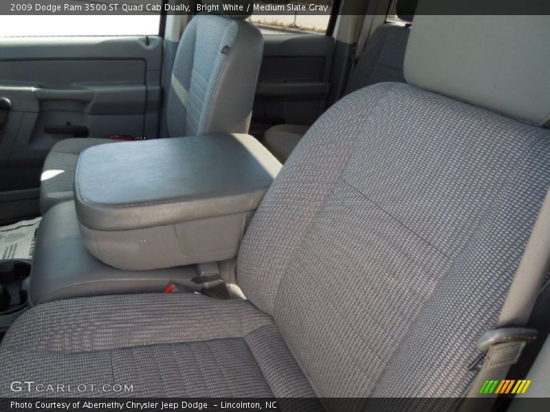 Bright White / Medium Slate Gray 2009 Dodge Ram 3500 ST Quad Cab Dually