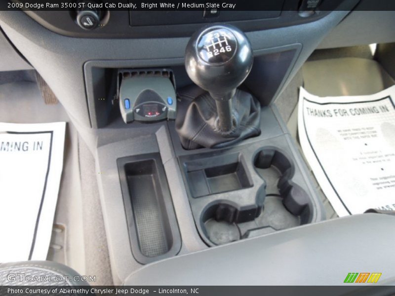 Bright White / Medium Slate Gray 2009 Dodge Ram 3500 ST Quad Cab Dually