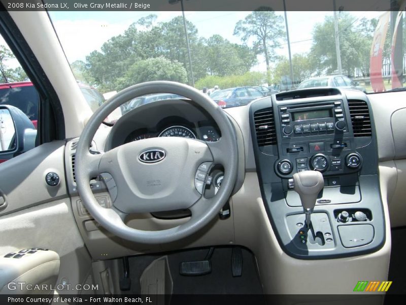 Olive Gray Metallic / Beige 2008 Kia Sedona LX