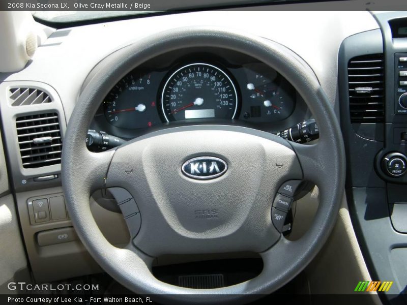 Olive Gray Metallic / Beige 2008 Kia Sedona LX