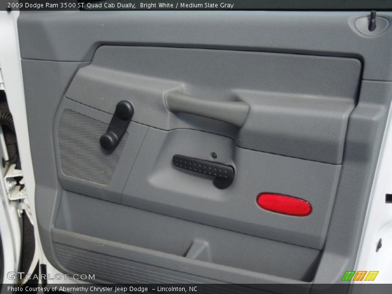 Bright White / Medium Slate Gray 2009 Dodge Ram 3500 ST Quad Cab Dually