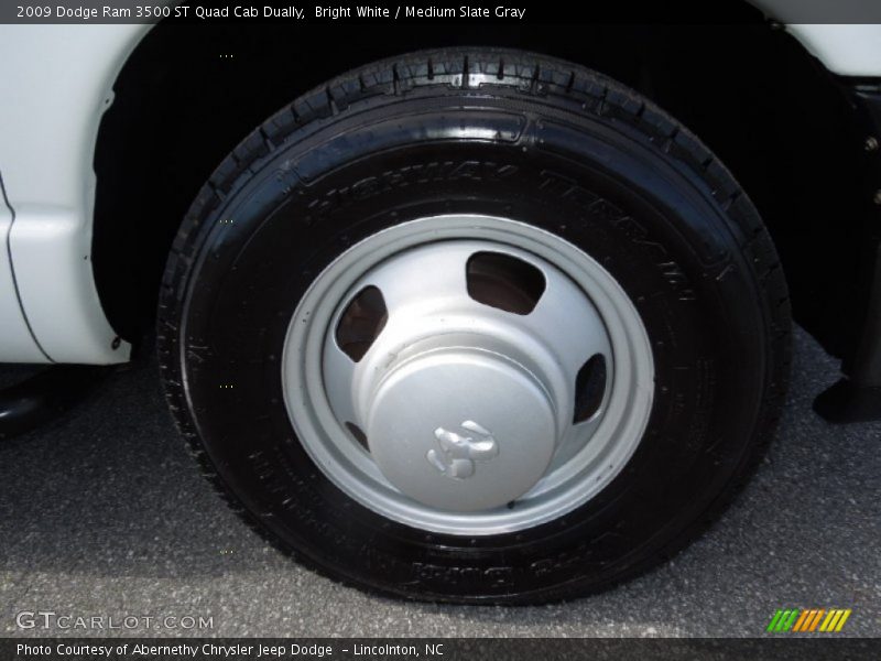 Bright White / Medium Slate Gray 2009 Dodge Ram 3500 ST Quad Cab Dually