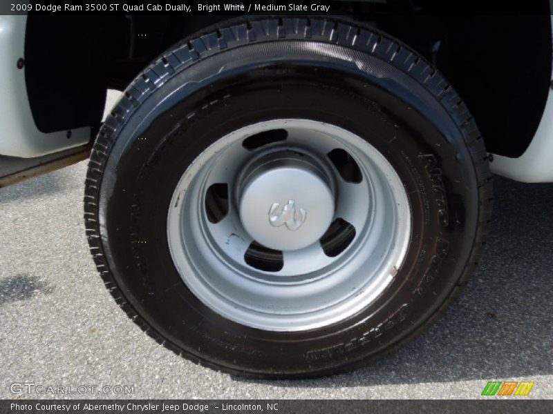 Bright White / Medium Slate Gray 2009 Dodge Ram 3500 ST Quad Cab Dually