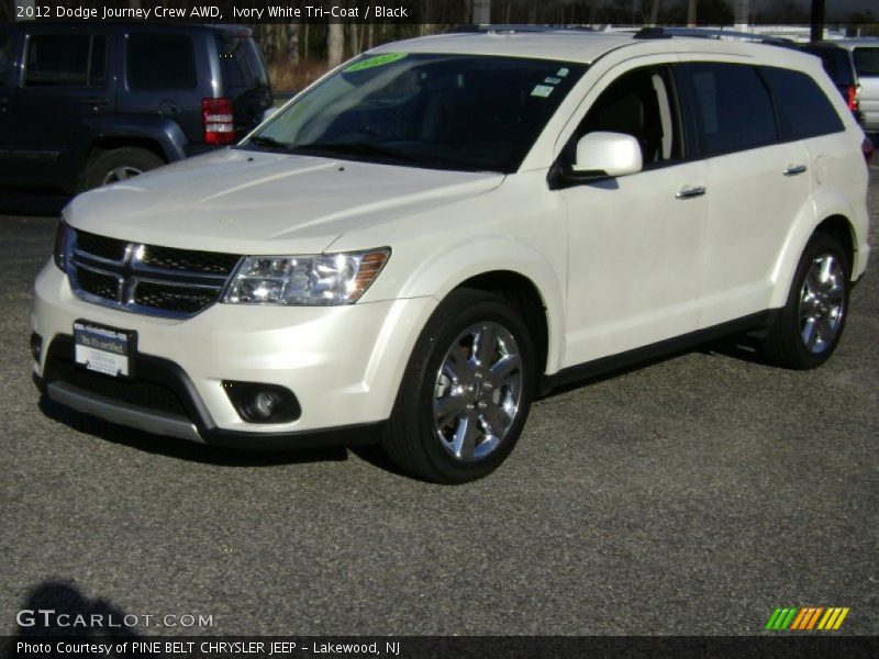 Ivory White Tri-Coat / Black 2012 Dodge Journey Crew AWD