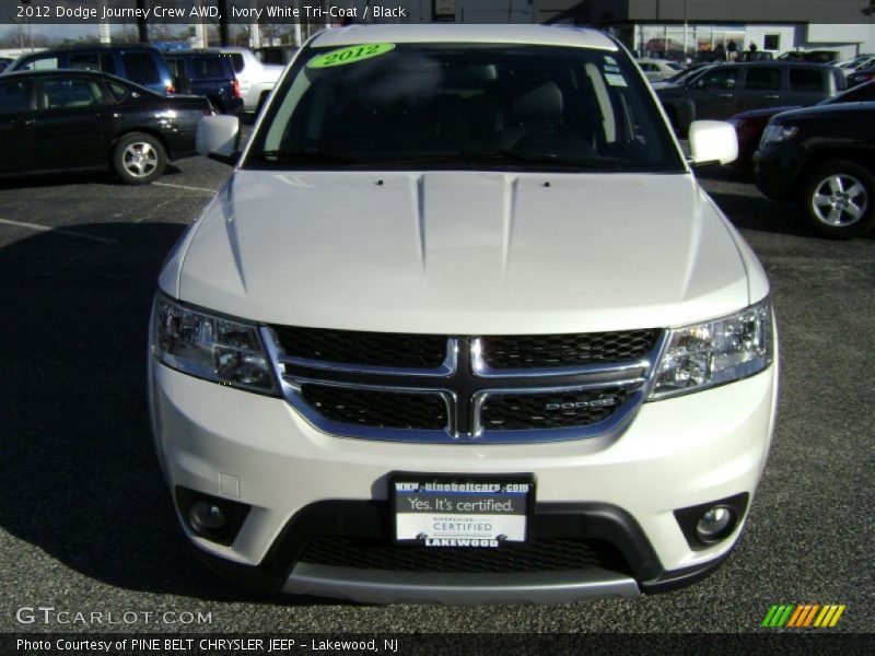 Ivory White Tri-Coat / Black 2012 Dodge Journey Crew AWD