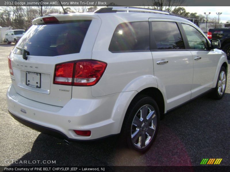 Ivory White Tri-Coat / Black 2012 Dodge Journey Crew AWD