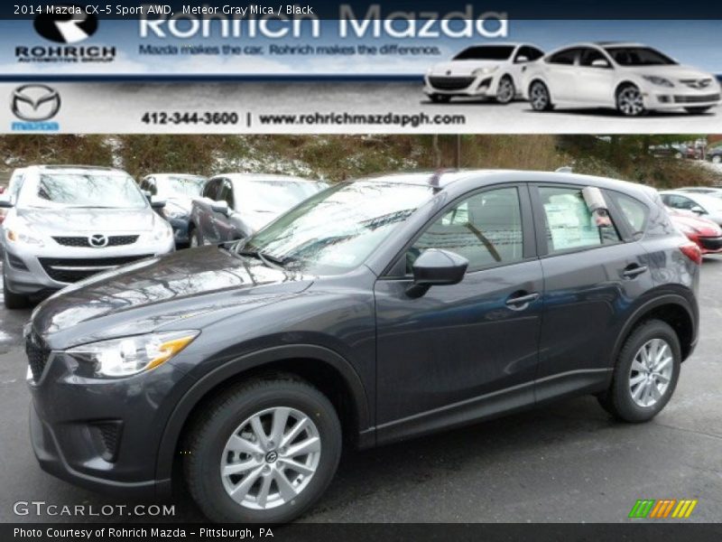 Meteor Gray Mica / Black 2014 Mazda CX-5 Sport AWD