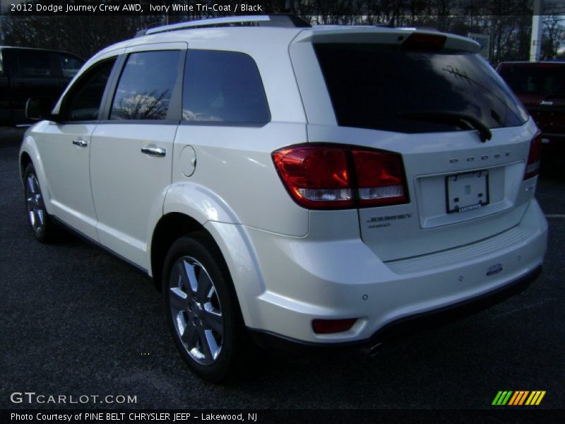 Ivory White Tri-Coat / Black 2012 Dodge Journey Crew AWD