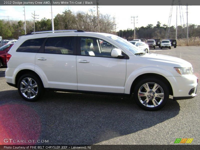 Ivory White Tri-Coat / Black 2012 Dodge Journey Crew AWD