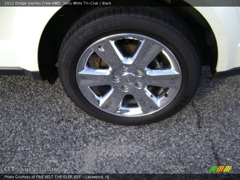 Ivory White Tri-Coat / Black 2012 Dodge Journey Crew AWD