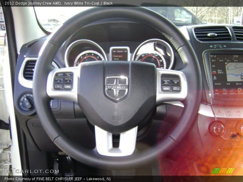 Ivory White Tri-Coat / Black 2012 Dodge Journey Crew AWD