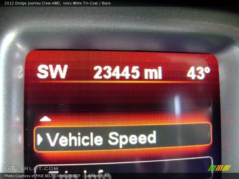 Ivory White Tri-Coat / Black 2012 Dodge Journey Crew AWD
