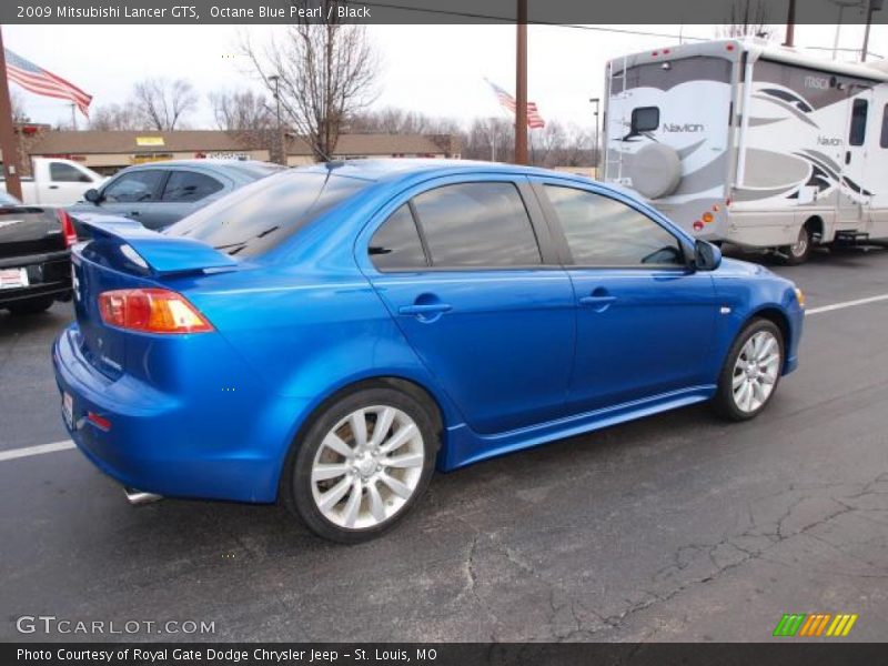 Octane Blue Pearl / Black 2009 Mitsubishi Lancer GTS