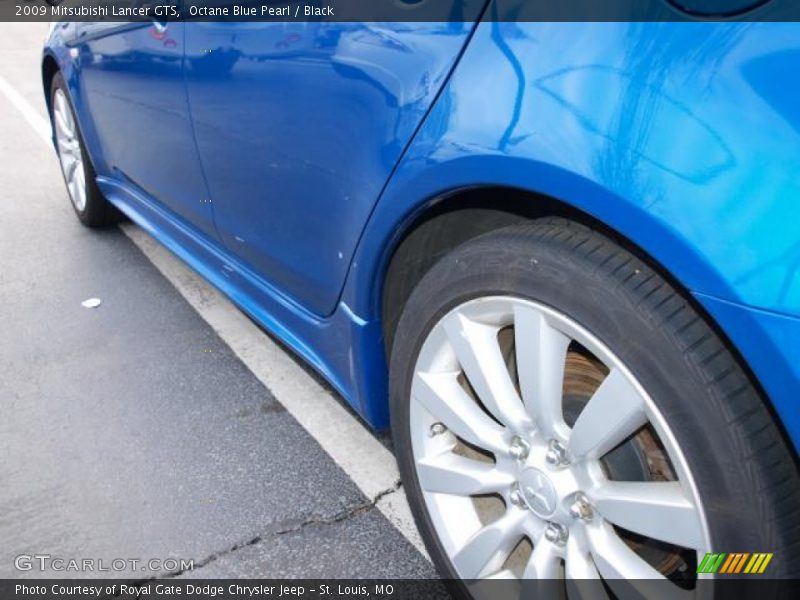 Octane Blue Pearl / Black 2009 Mitsubishi Lancer GTS