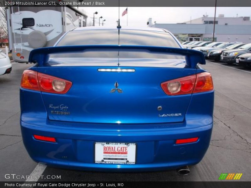 Octane Blue Pearl / Black 2009 Mitsubishi Lancer GTS