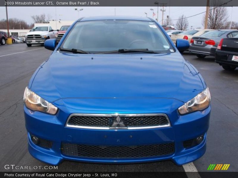 Octane Blue Pearl / Black 2009 Mitsubishi Lancer GTS