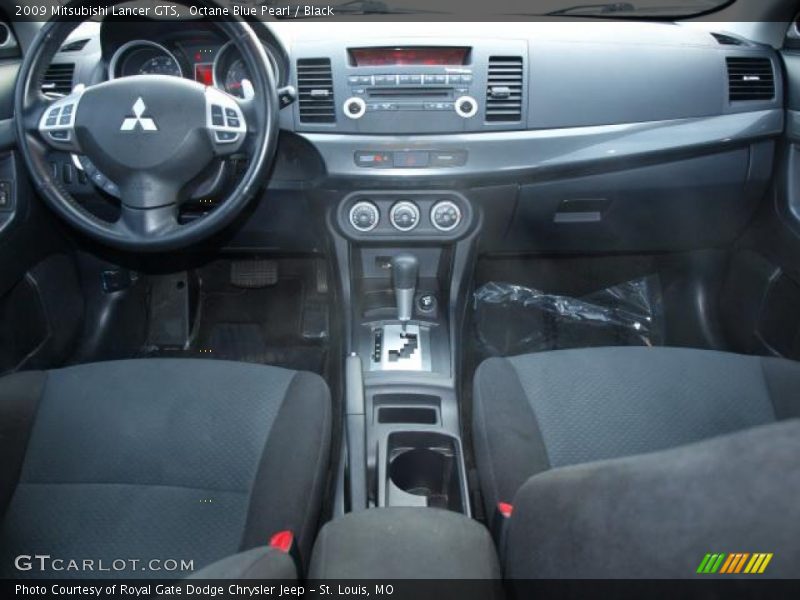 Octane Blue Pearl / Black 2009 Mitsubishi Lancer GTS