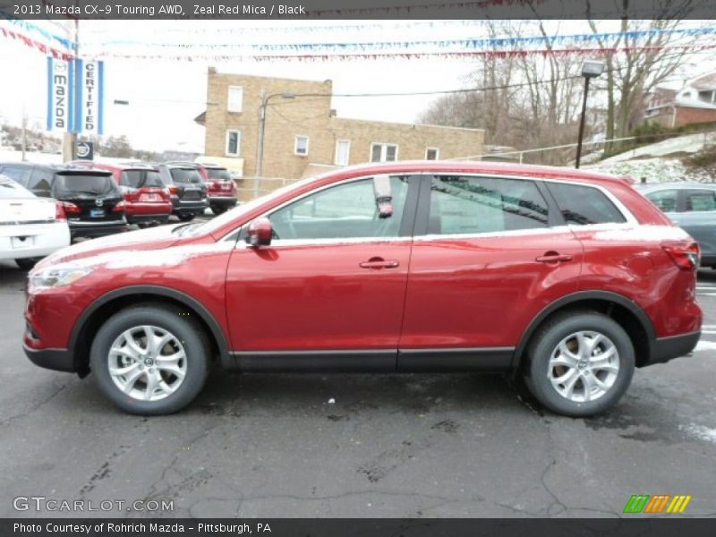 Zeal Red Mica / Black 2013 Mazda CX-9 Touring AWD