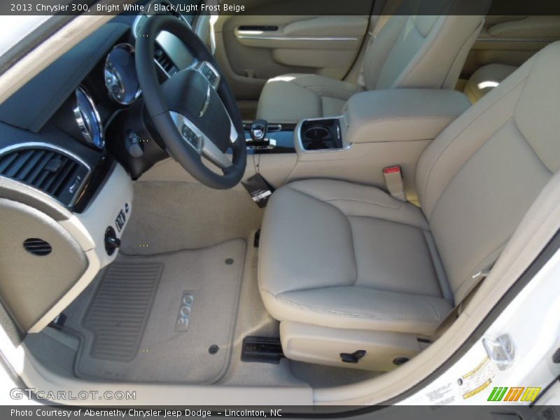 Bright White / Black/Light Frost Beige 2013 Chrysler 300