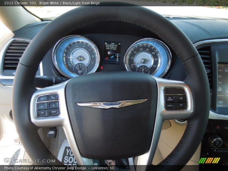 Bright White / Black/Light Frost Beige 2013 Chrysler 300