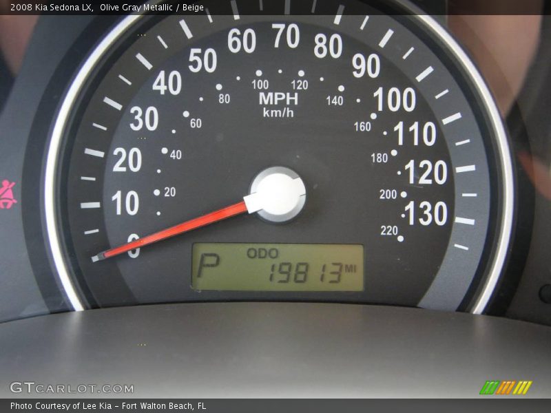 Olive Gray Metallic / Beige 2008 Kia Sedona LX