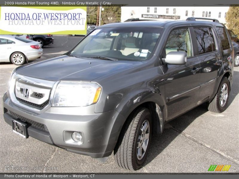 Nimbus Gray Metallic / Gray 2009 Honda Pilot Touring 4WD