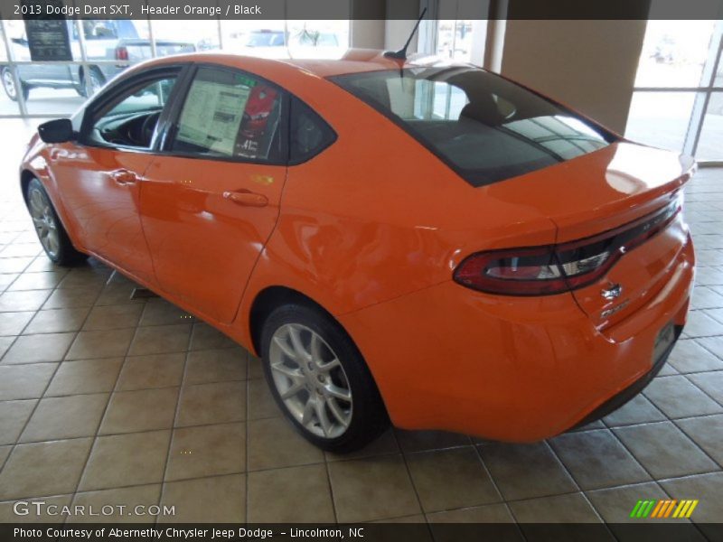 Header Orange / Black 2013 Dodge Dart SXT
