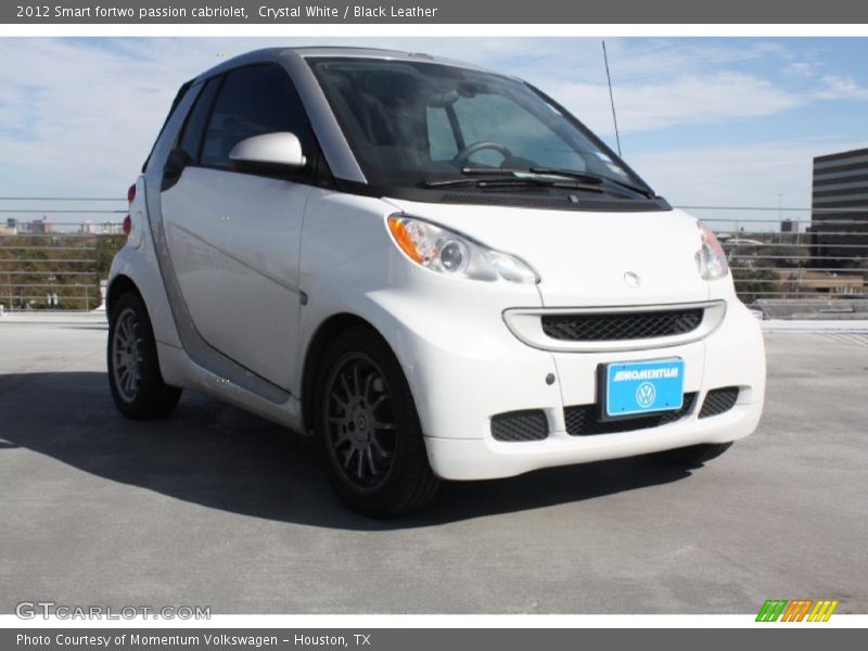 Crystal White / Black Leather 2012 Smart fortwo passion cabriolet