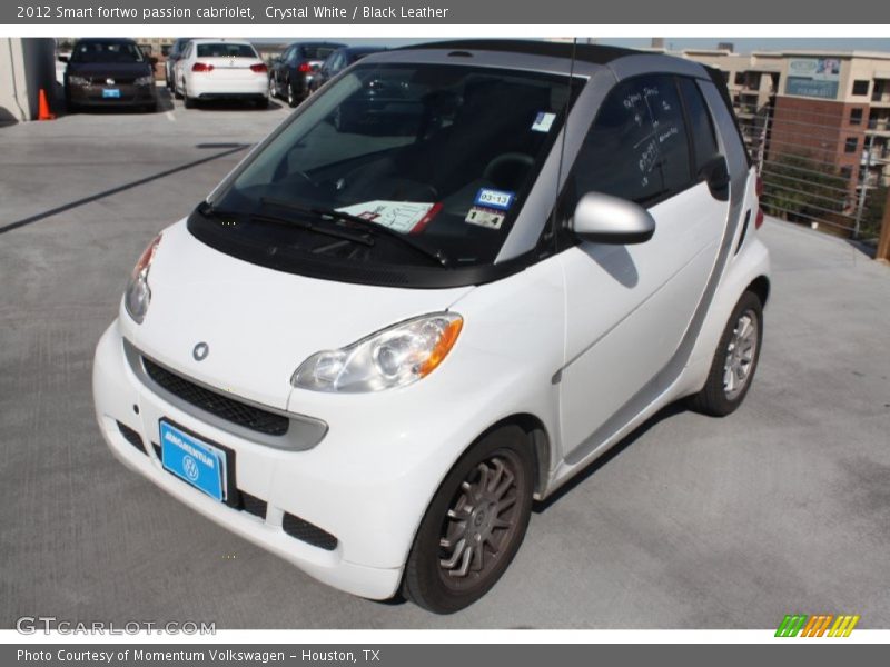 Crystal White / Black Leather 2012 Smart fortwo passion cabriolet