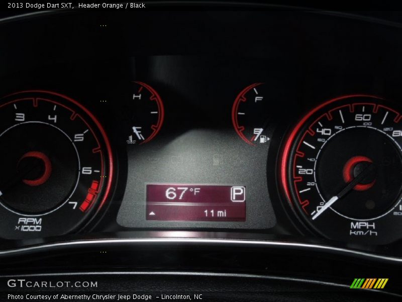 Header Orange / Black 2013 Dodge Dart SXT
