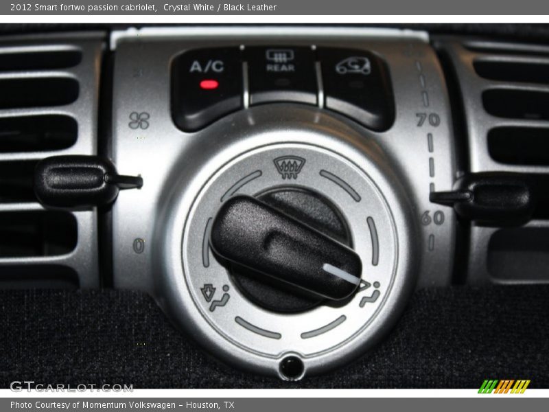 Controls of 2012 fortwo passion cabriolet